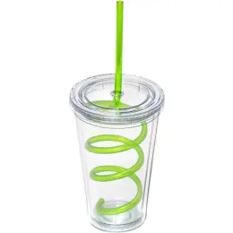 Malibu Tumbler & Twisty Straw Tumbler Green